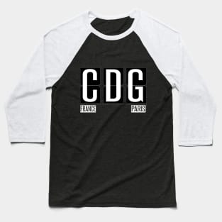 CDG- Paris France Airport Code Souvenir or Gift Shirt Baseball T-Shirt